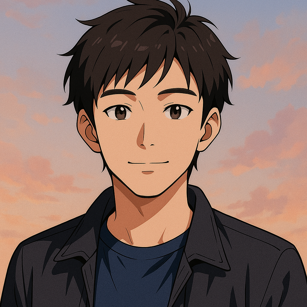 Anime-style portrait of Jake Chen